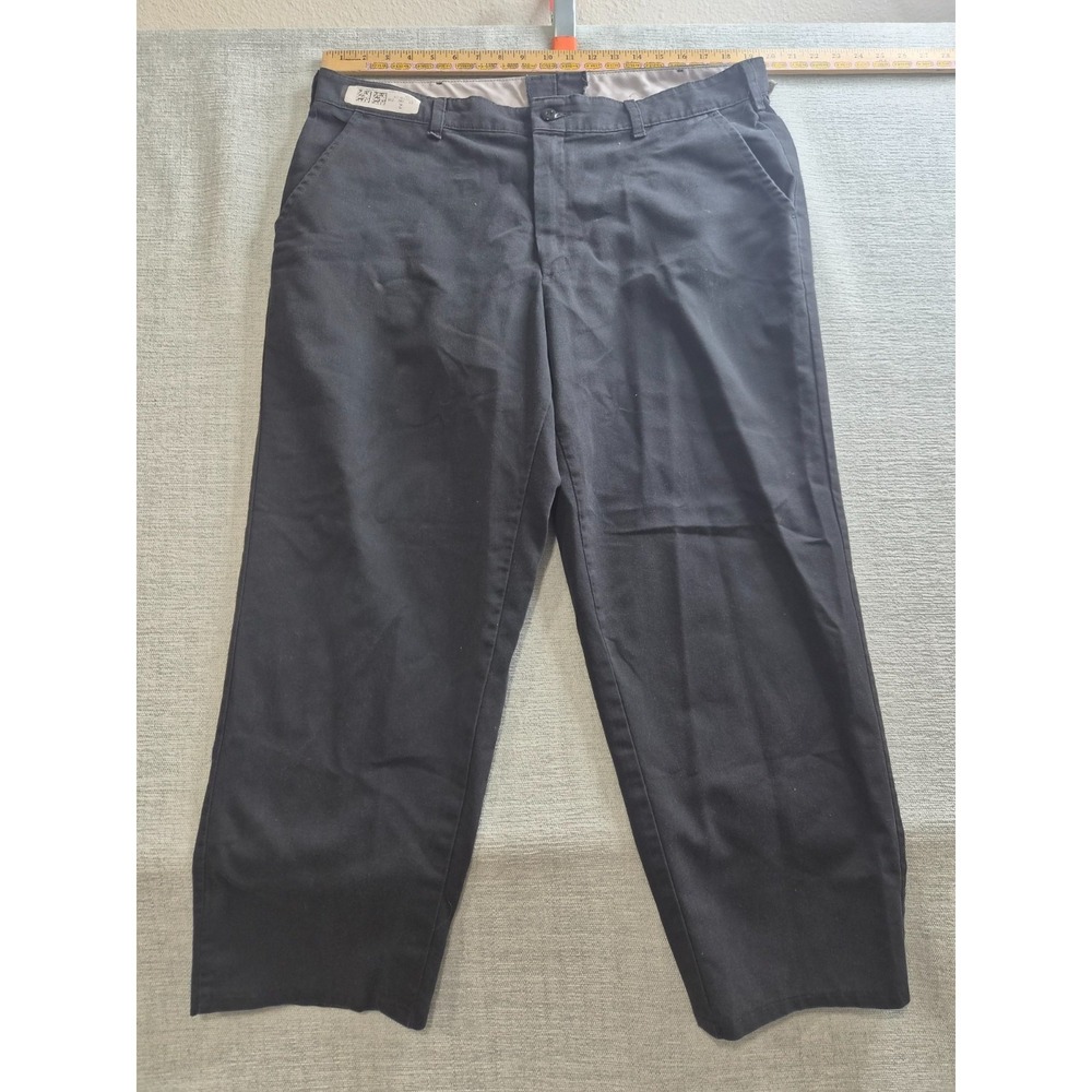 Red Kap Work Pants Men 40x30 Gray Cotton Workwear Utility Resort Wear Flat Front